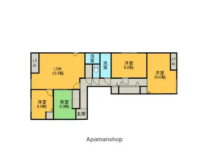 ロールマンション緑(3SLDK/3階)の間取り写真