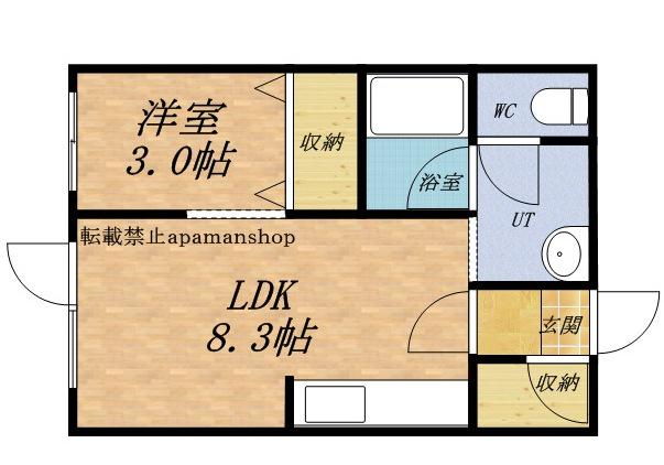 ポート24(1LDK/3階)の間取り写真