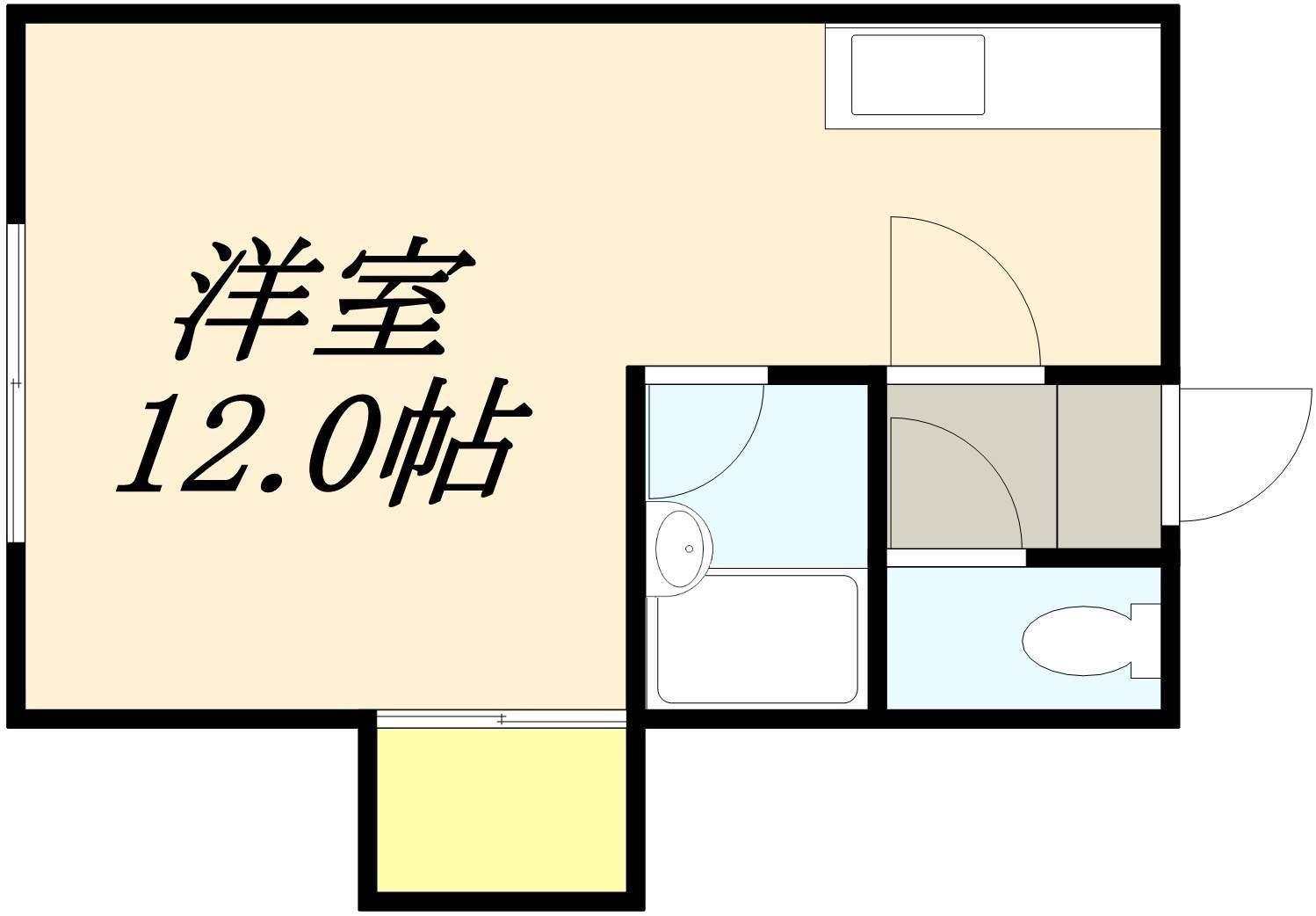 アーバンハイツ(ワンルーム/2階)の間取り写真