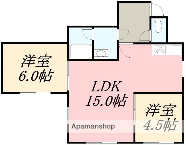 アメニティ相生ⅡA棟(2LDK/3階)の間取り写真
