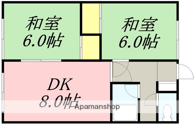 シティ赤岩(2LDK/1階)の間取り写真