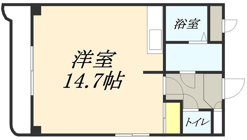 プレサント小樽花園(ワンルーム/4階)の間取り写真