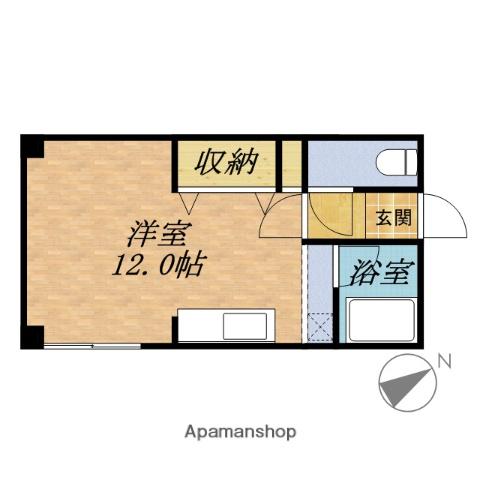 ライムライトⅢ(1K/2階)の間取り写真