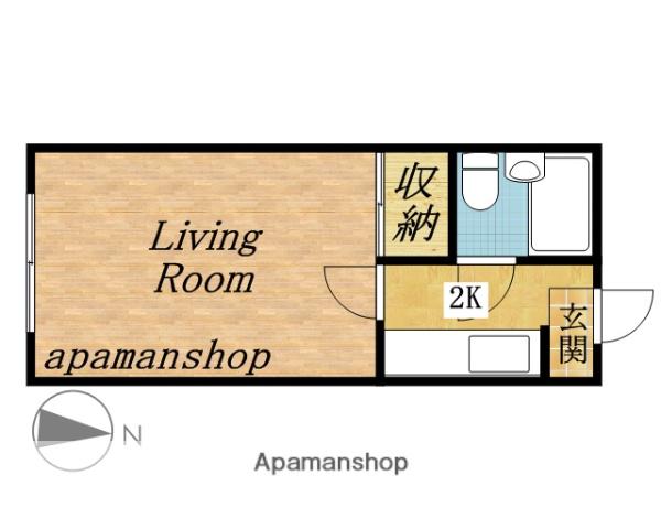 WING WALL(1K/3階)の間取り写真