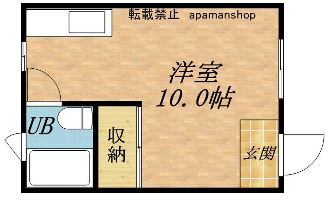 サンリバー栄町A(ワンルーム/2階)の間取り写真