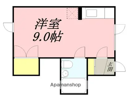 ラ・シュエット最上(ワンルーム/1階)の間取り写真