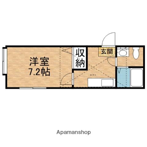 エターナル小樽(ワンルーム/1階)の間取り写真