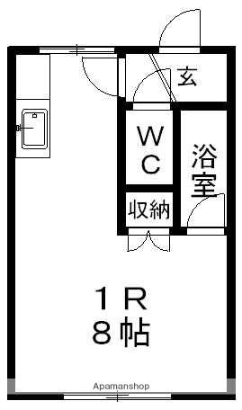 シティアイ(ワンルーム/1階)の間取り写真