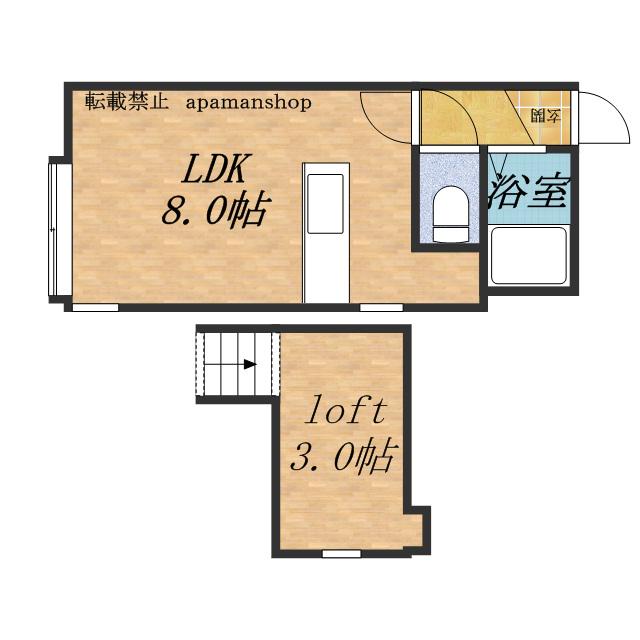 AMS桜A棟(ワンルーム/2階)の間取り写真