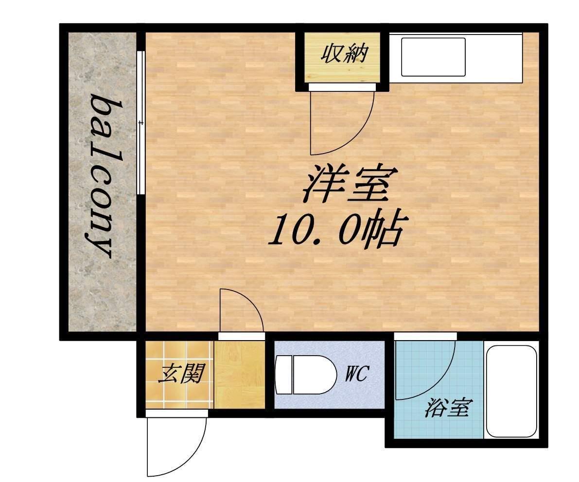 シンゴ7・8(ワンルーム/3階)の間取り写真