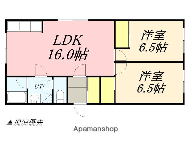 ハーバーシティハイムハヤタⅢ(2LDK/2階)の間取り写真