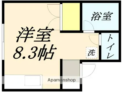 入船コーポ・パル(ワンルーム/1階)の間取り写真