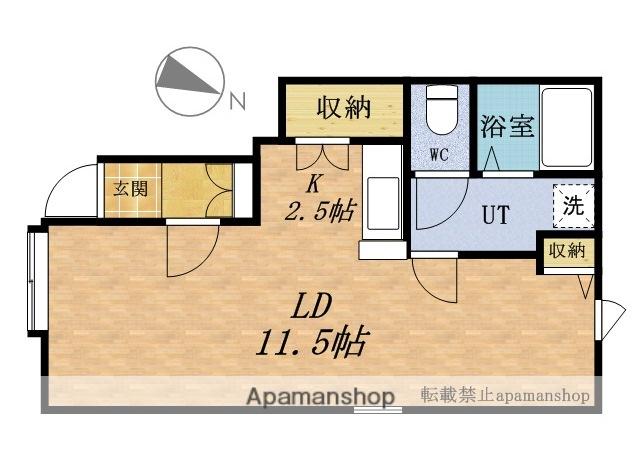 メゾンコンチェルト(1K/1階)の間取り写真