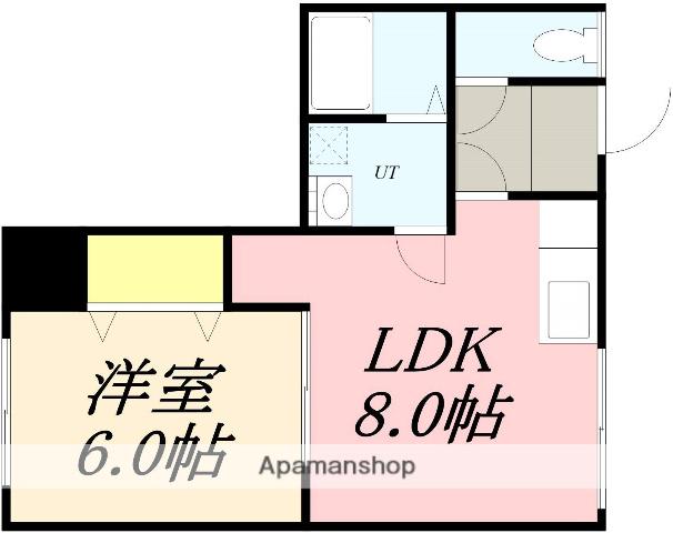 近江ハイツ(1LDK/1階)の間取り写真