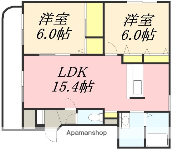 LES PIECE CLAIRES(2LDK/1階)の間取り写真