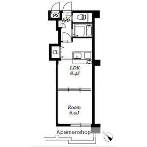 エクシード花園(1LDK/4階)の間取り写真