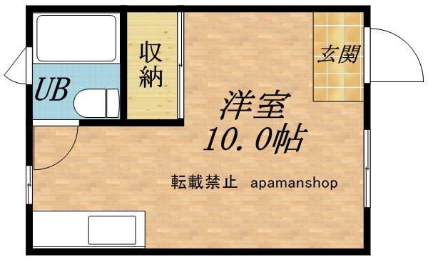 サンリバー栄町B(ワンルーム/1階)の間取り写真