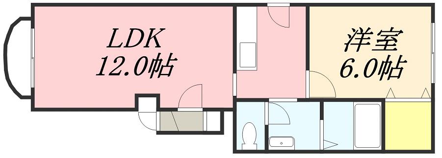 ヴィラ・マーレ(1LDK/1階)の間取り写真