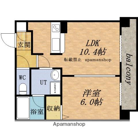 エッセンシア稲穂レジデンス(1LDK/5階)の間取り写真