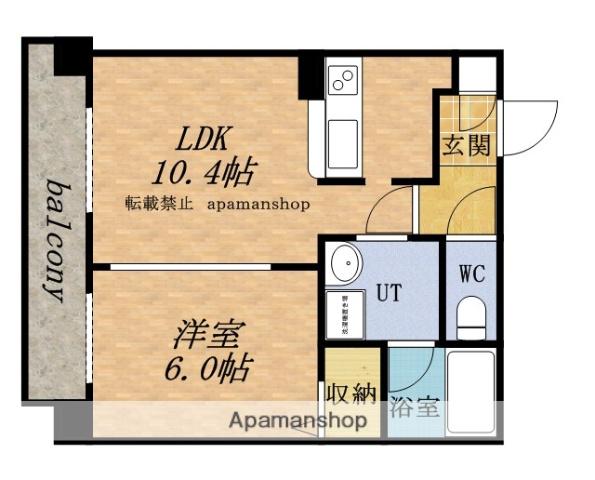 エッセンシア稲穂レジデンス(1LDK/3階)の間取り写真