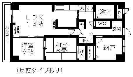 小樽グランドパレス(3LDK/6階)の間取り写真