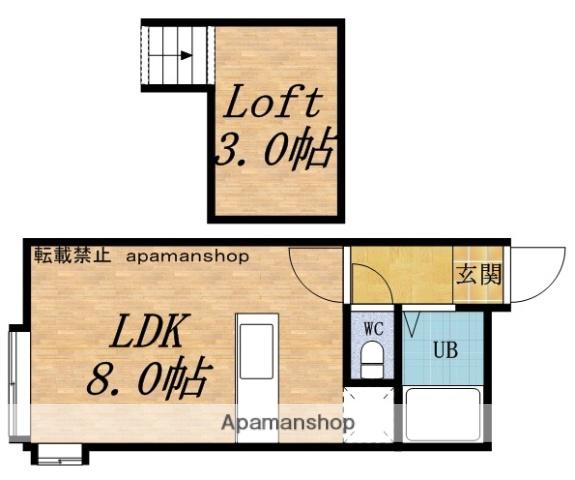ミニハウス(ワンルーム/2階)の間取り写真