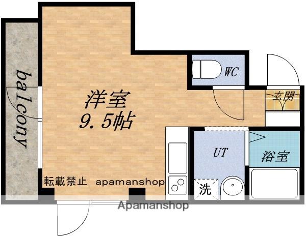 パレドシャンス(ワンルーム/4階)の間取り写真