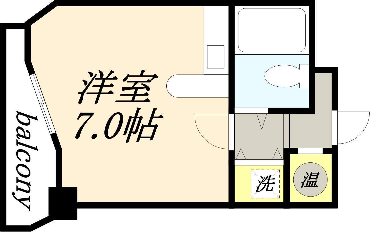 ONOレジデンス南小樽(ワンルーム/3階)の間取り写真