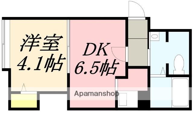 メゾンシャンス小樽(1DK/1階)の間取り写真