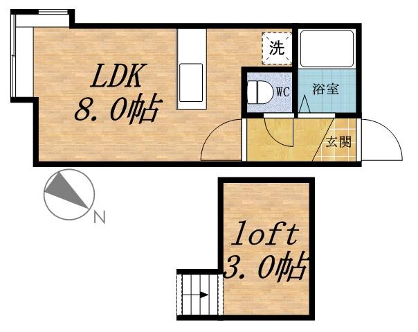 グランプリ東雲(ワンルーム/3階)の間取り写真