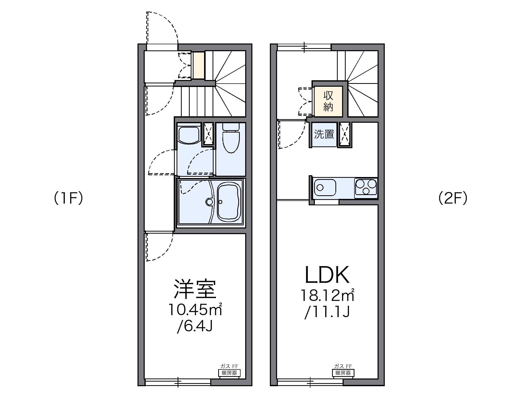 レオネクストヒルサイド石山(1LDK/1階)の間取り写真
