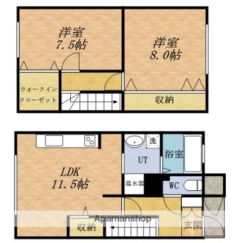 メゾンルピナス(2LDK/1階)の間取り写真