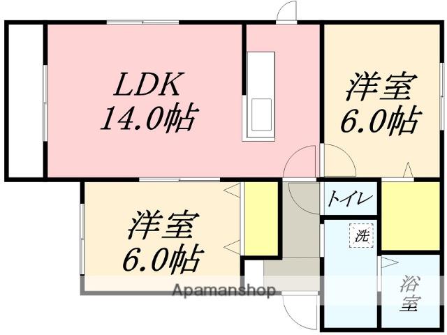 エルドラード OTARU(2LDK/3階)の間取り写真