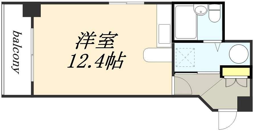 ONOレジデンス南小樽(ワンルーム/3階)の間取り写真