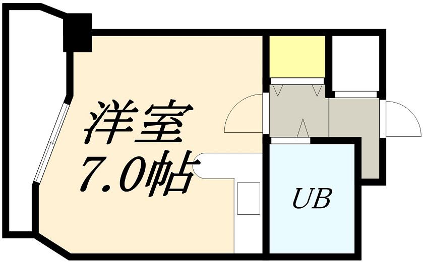 ONOレジデンス南小樽(ワンルーム/6階)の間取り写真