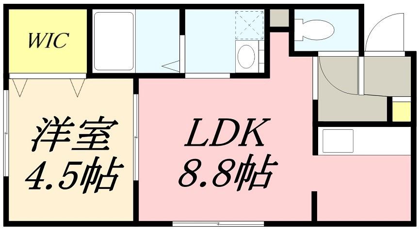 グラシアス(1LDK/1階)の間取り写真