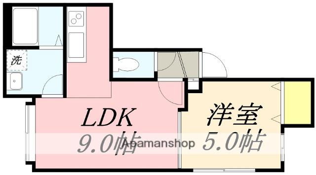 LA BELLEZZA KAZU(1LDK/1階)の間取り写真