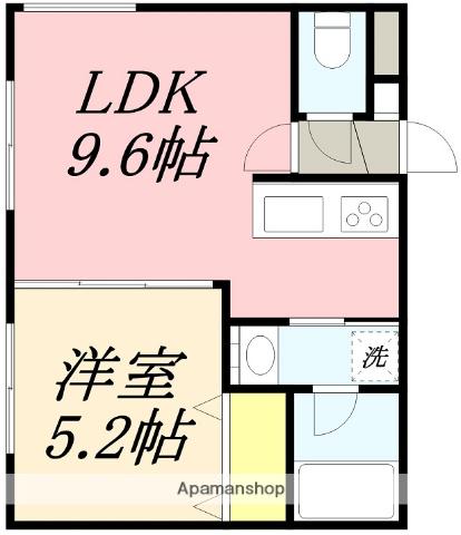 ANNEX(1LDK/1階)の間取り写真