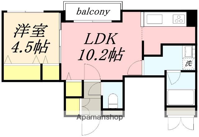 キャナルウエスト小樽(1LDK/1階)の間取り写真