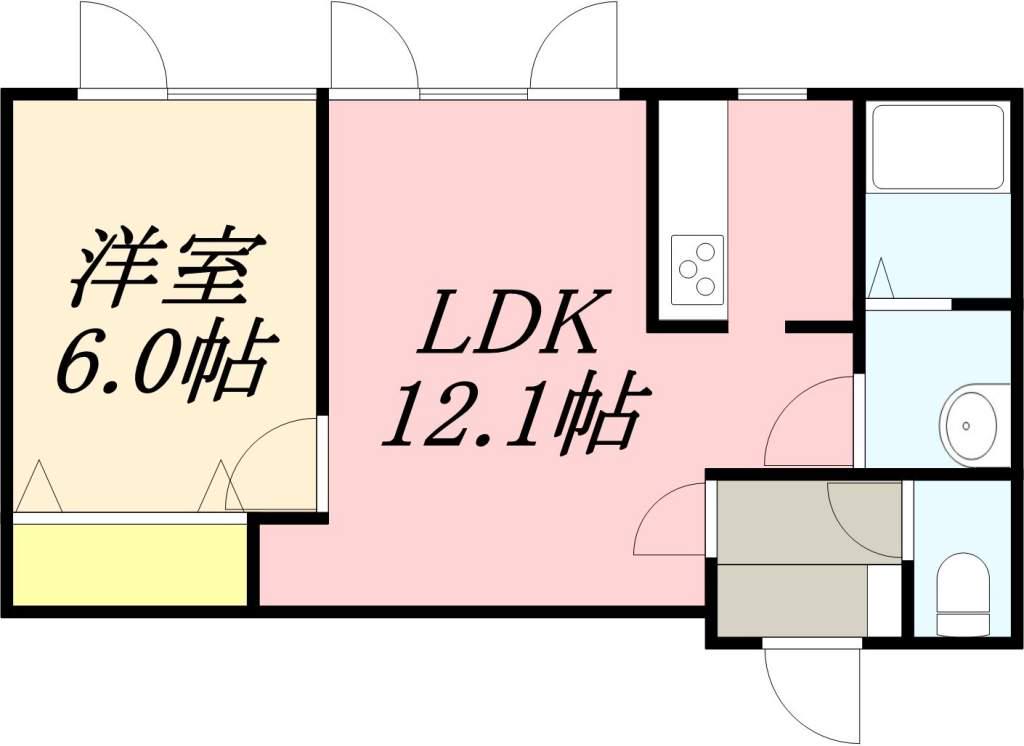RESIDENCE LABO(1LDK/1階)の間取り写真