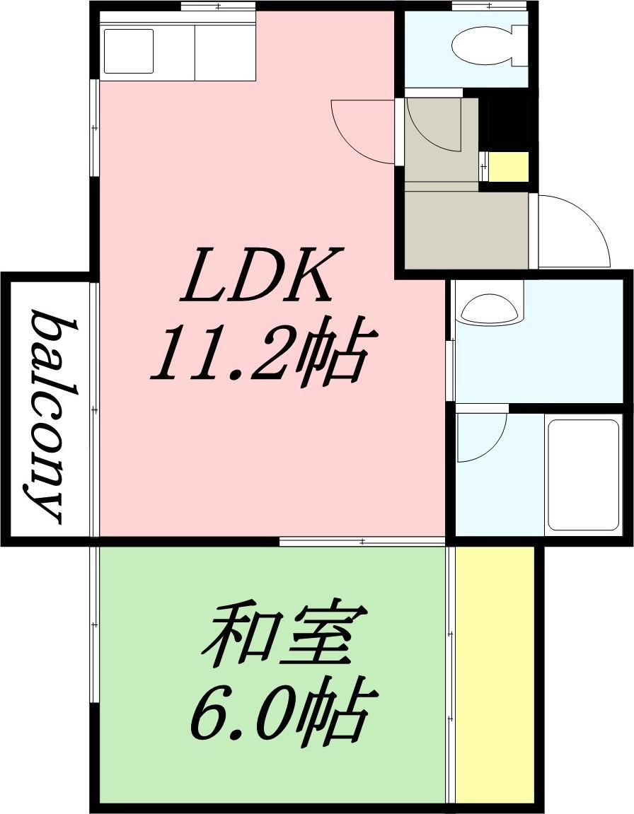 ラックハウス(1LDK/1階)の間取り写真