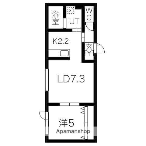 NORN(1LDK/1階)の間取り写真
