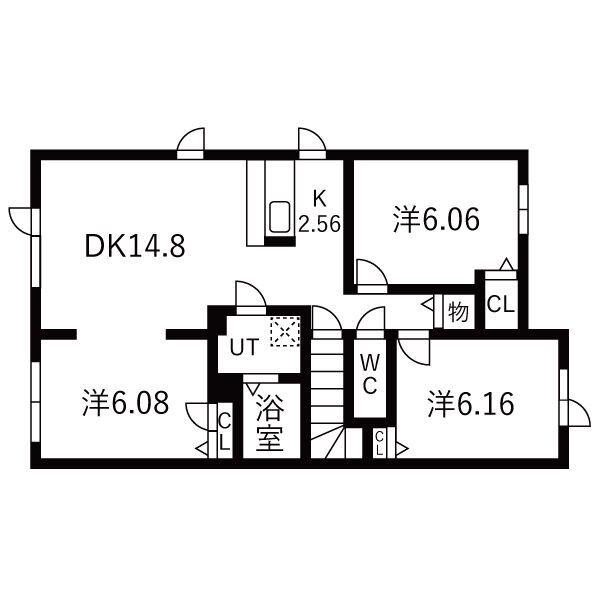 シャーメゾンモンルージュ(3LDK/2階)の間取り写真