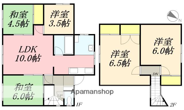 北海道小樽市 2階建 築52年(5LDK)の間取り写真