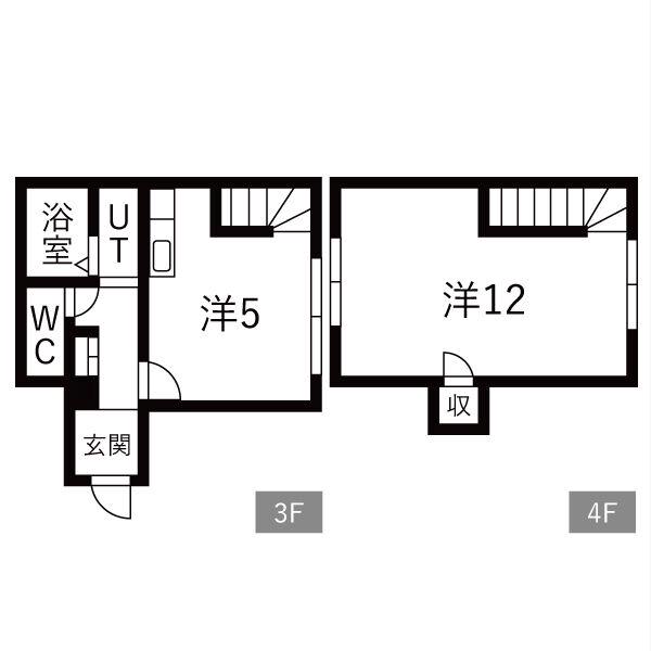 アプトヒルズ(1DK/3階)の間取り写真