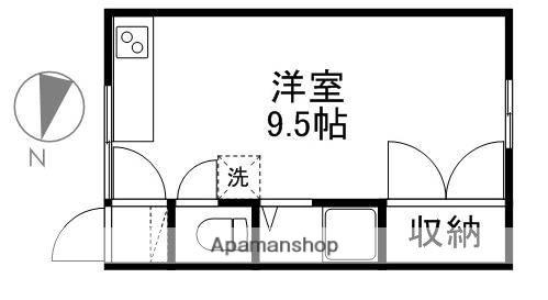コーポはまなす(ワンルーム/2階)の間取り写真