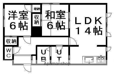 ツインビル大樹(2LDK/3階)の間取り写真