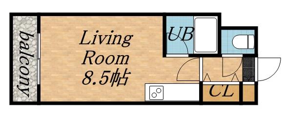 ジョイフル札幌(1K/7階)の間取り写真