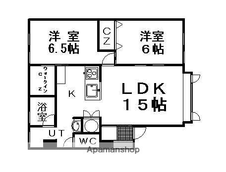 グランメゾン(2LDK/2階)の間取り写真