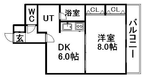 メゾンリッシュ伊藤(1DK/3階)の間取り写真